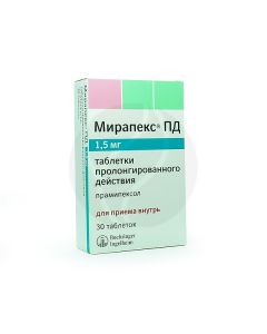 Mirapex PD tablets 1.5mg, No. 30 | Buy Online