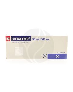 Equator tablets 10mg + 20mg, No. 30 | Buy Online