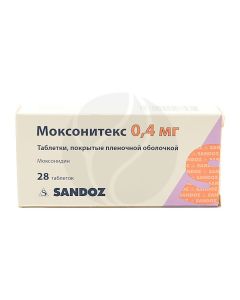 Moxonitex tablets 0.4mg, No. 28 | Buy Online