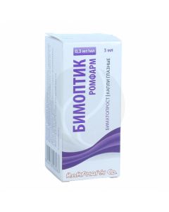 Bimoptic eye drops 0.3 mg / ml, 3 ml | Buy Online