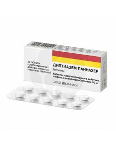 Diltiazem Lannacher p / o prolonged-release tablets 180mg, No. 30 | Buy Online