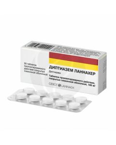 Diltiazem Lannacher p / o prolonged-release tablets 90mg, No. 20 | Buy Online