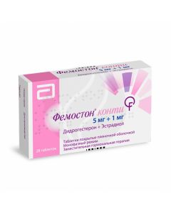 Femoston Conti tablets 1 + 5mg, No. 28 | Buy Online