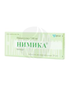 Nimica dispersible tablets 100mg, No. 20 | Buy Online