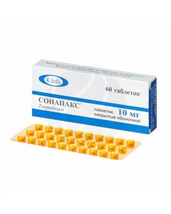 Sonapax tablets p / o 10mg, No. 60 | Buy Online