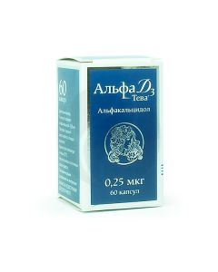 Alpha D3-Teva capsules 0.25mkg, No. 60 | Buy Online