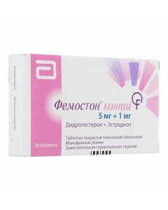 Buy cheap Dydrogesterone, Estradiol | Femoston Conti tablets coated.pl.ob. 28 pcs. online www.pharm-pills.com