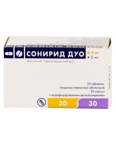 Buy cheap tamsulosin, finasteride SET | Sonirid Duo Set of 0.4 mg capsules and 5 mg tablets, 30 pcs each. online www.pharm-pills.com