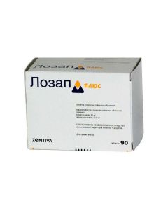 Buy cheap Hydrohlorotyazyd, Losartan | Lozap Plus tablets coated.pl.ob. 50 mg + 12.5 mg 90 pcs. online www.pharm-pills.com