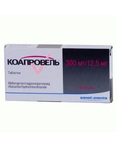 Buy cheap Hydrohlorotyazyd, Yrbesartan | Coaproval tablets 300 / 12.5 mg, 28 pcs. online www.pharm-pills.com