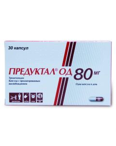 Buy cheap Trimetazidine | Preductal OD capsules with prolonged release. 80 mg 30 pcs. online www.pharm-pills.com