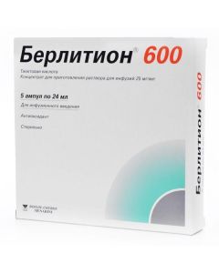 Buy cheap Tyoktovaya acid | Berlition 600 ampoules 600 mg, 24 ml, 5 pcs. online www.pharm-pills.com