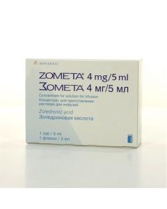 Buy cheap Zolendronovaya acid | Zometa conc. for preparation. solution for infusions 4 mg / 5 ml bottle 1 pc. pack online www.pharm-pills.com