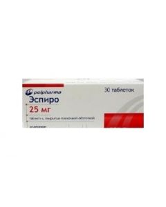 Buy cheap eplerenon | Espiro tablets coated.pl.ob. 25 mg 30 pcs. pack online www.pharm-pills.com