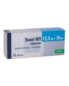 Buy cheap Hydrohlorotyazyd, Enalapril | Enap-NL tablets 12.5 mg + 10 mg 60 pcs. online www.pharm-pills.com