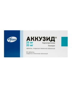 Buy cheap Hydrohlorotyazyd, Hynapryl | Akkuzid tablets are covered. 25 mg + 20 mg 30 pcs. online www.pharm-pills.com