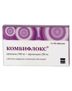 Buy cheap Ornidazole, Ofloxacin | Combiflox tablets 500 + 200 mg, 10 pcs. online www.pharm-pills.com