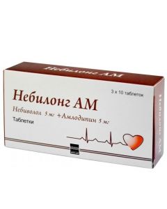 Buy cheap amlodipine, nebivolol | Nebilong AM tablets 5 mg + 5 mg, 30 pcs. online www.pharm-pills.com