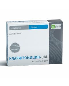 Buy cheap clarithromycin | Clarithromycin-OBL tablets coated. 500 mg 14 pcs. online www.pharm-pills.com