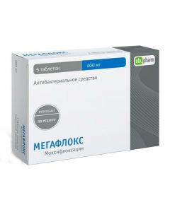 Buy cheap Moxifloxacin | Megaflox tablets coated.pl.ob. 400 mg 5 pcs. online www.pharm-pills.com