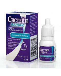 Buy cheap Polyethylene glycol, Propylene glycol, Hydroksypropylhuar | Systein Balance eye drops, 10 ml online www.pharm-pills.com