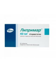 Buy cheap Atorvastatin | Liprimar tablets 40 mg, 30 pcs. online www.pharm-pills.com