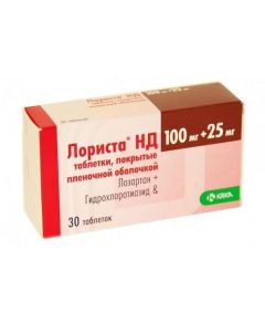 Buy cheap hydrochlorothiazide, Losartan | Lorista ND tablets 100 mg + 25 mg, 30 pcs. online www.pharm-pills.com