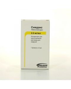 Buy cheap levosimendan | Simdax vials 2.5 mg / ml 5 ml, 1 pc. online www.pharm-pills.com