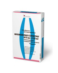 Buy cheap Amoxicillin, clavulanic acid | Flemoklav Solutab dispersible tablets 875 mg + 125 mg, 14 pcs. online www.pharm-pills.com