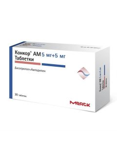 Buy cheap amlodipine, bisoprolol | Concor AM tablets 5 mg + 5 mg 30 pcs. online www.pharm-pills.com