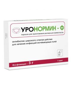 Buy cheap fosfomycin | Uronormin-F powder for preparations. r-ra for oral administration 3 g sachets 8 g 1 pc. online www.pharm-pills.com