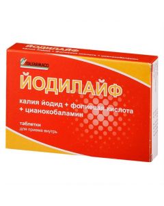 Buy cheap Potassium iodide, Folic acid, Tsianokobalamina | Jodilife tablets 28 pcs. online www.pharm-pills.com