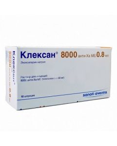 Buy cheap enoksaparyn sodium | Clexane syringes 80 mg, 0.8 ml, 10 pcs. online www.pharm-pills.com