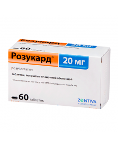 Buy cheap rosuvastatin | Rosucard tablets are covered.pl.ob. 20 mg, 60 pcs. online www.pharm-pills.com