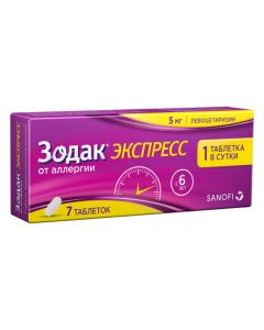 Buy cheap Levocetirizine | Zodak express tablets coated.pl.ob. 5 mg 7 pcs. online www.pharm-pills.com