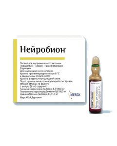 Buy cheap pyridoxine, thiamine, tsianokobalamina | Neurobion solution for in / mouse. inject. 3 ml ampoules 3 pcs. online www.pharm-pills.com