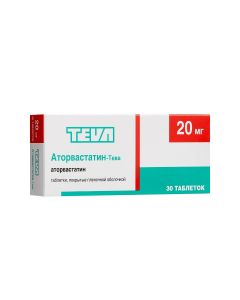 Buy cheap Atorvastatin | Atorvastatin-Teva tablets coated 20 mg 30 pcs. online www.pharm-pills.com