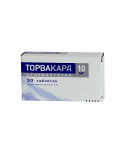 Buy cheap Atorvastatin | Torvacard tablets 10 mg, 30 pcs. online www.pharm-pills.com