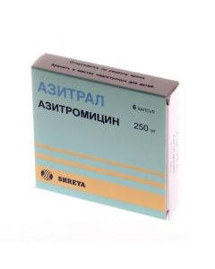 Buy cheap Azithromycin | Azitral capsules 250 mg, 6 pcs. online www.pharm-pills.com