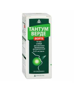 Buy cheap Benzidamine | Tantum Verde forte topical spray dosed 15 ml online www.pharm-pills.com