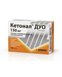 Buy cheap Ketoprofen | Ketonal DUO capsules with modif. ext. 150 mg, 30 pcs. online www.pharm-pills.com