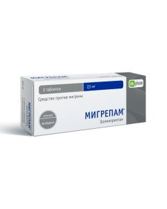 Buy cheap Zolmytryptan | Migrepam tablets are covered.pl.ob. 2.5 mg 2 pcs. online www.pharm-pills.com