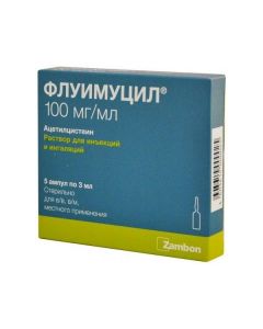 Buy cheap acetylcysteine | Fluimucil solution for injection and inhalation 100 mg / ml 3 ml ampoules 5pcs. online www.pharm-pills.com