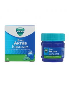 Buy cheap camphor, turpentine, eucalyptus oil, Levomentol | Vicks Active Balm with menthol and eucalyptus 25 g online www.pharm-pills.com