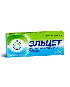 Buy cheap Levocetirizine | Elcet tablets coated.pl.ob. 5 mg 14 pcs online www.pharm-pills.com