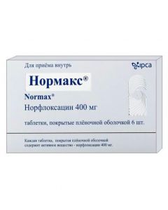 Buy cheap norfloxacin | Normax tablets 400 mg, 6 pcs. online www.pharm-pills.com