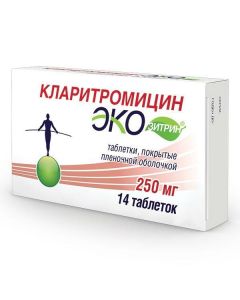 Buy cheap clarithromycin | Clarithromycin Ecositrin tablets coated. about. 250 mg 14 pcs. online www.pharm-pills.com