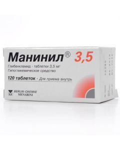 Buy cheap Hlybenklamyd | Maninil tablets 3.5 mg, 120 pcs. online www.pharm-pills.com