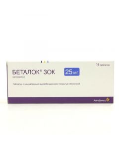 Buy cheap Metoprolol | Betalok Zok tablets coated with delayed exp. 25 mg 14 pcs. online www.pharm-pills.com