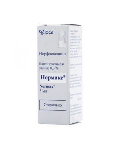 Buy cheap norfloxacin | Normax eye and ear drops 0.3%, 5 ml online www.pharm-pills.com